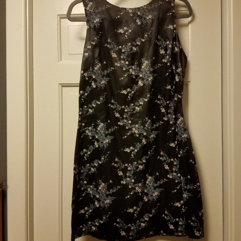 Vtg y2k 90s Japanese floral satin dress